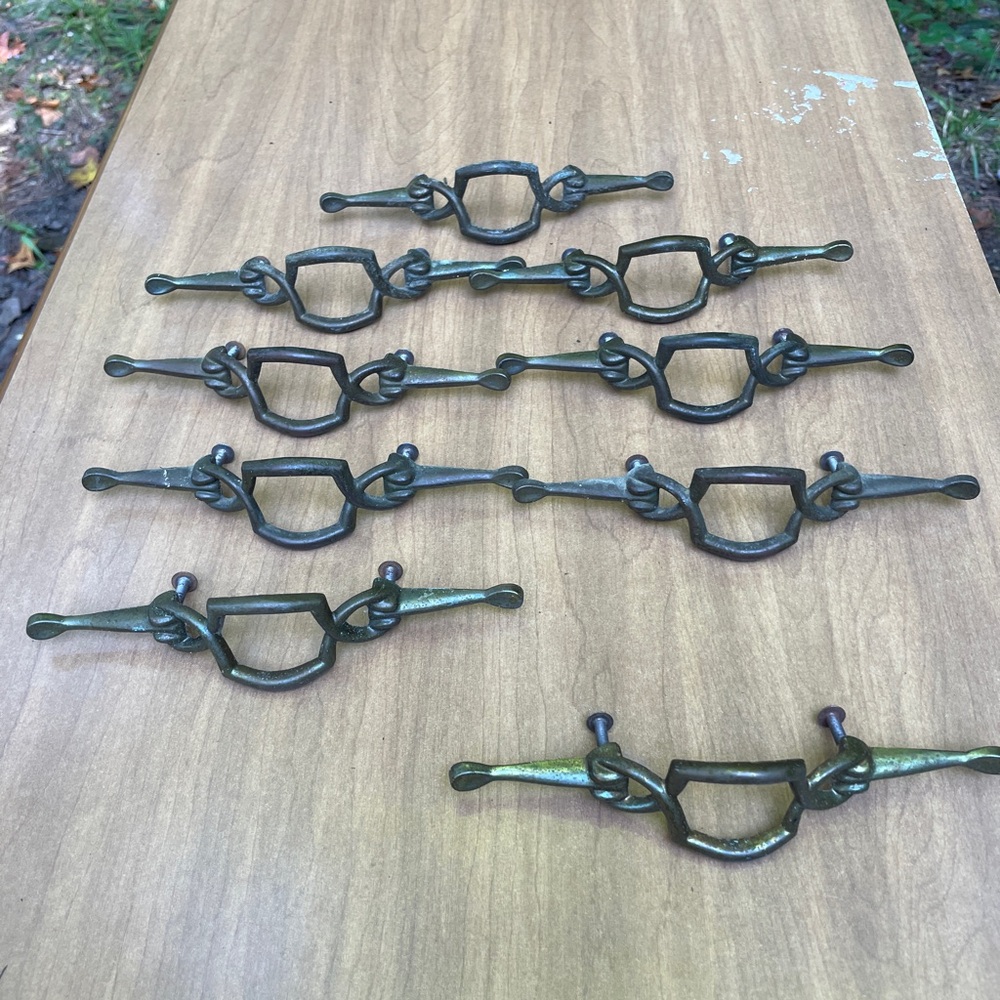 Vintage MCM Metal Drawer Pulls